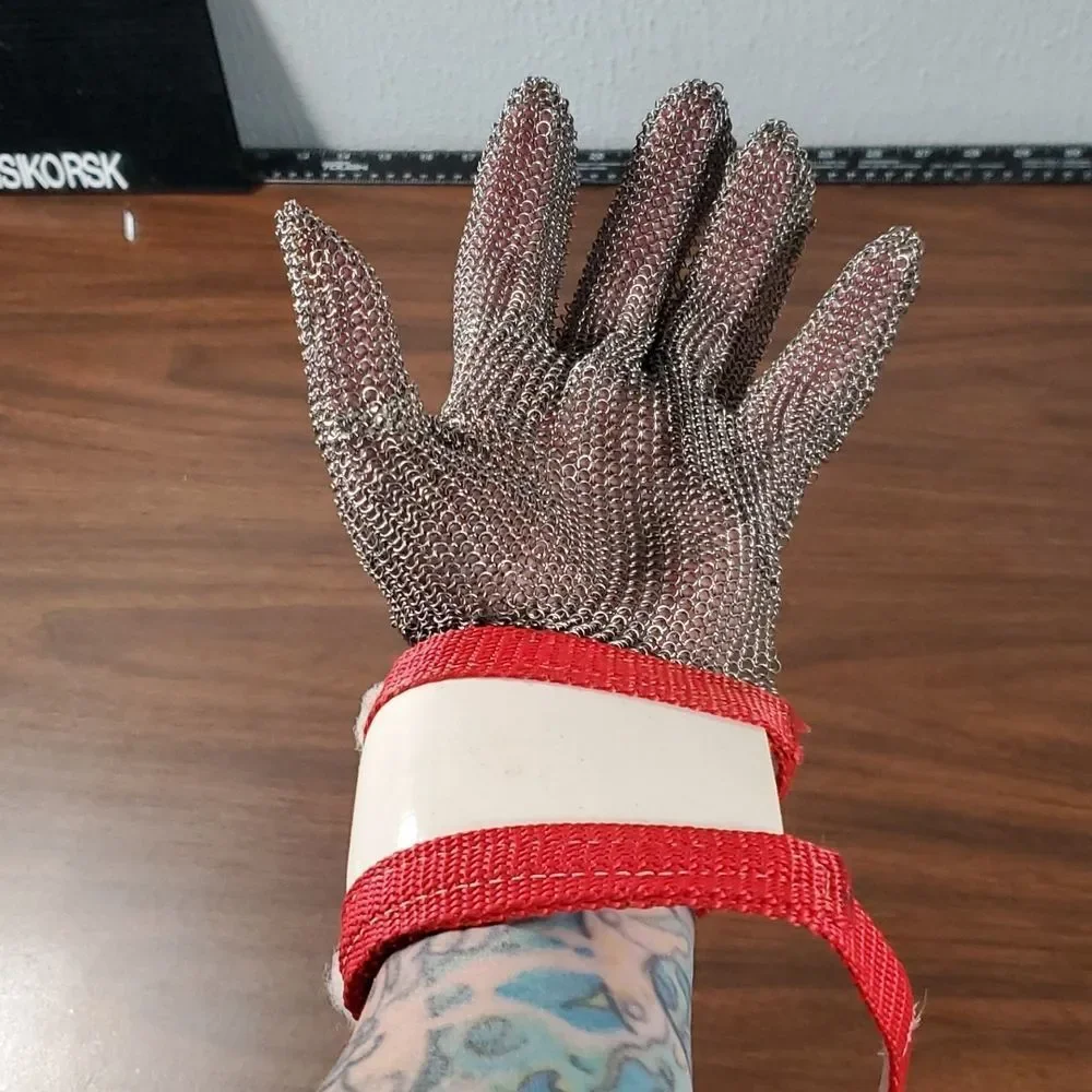 Chef‎ Butcher Stainless Steel Cut Resistant Reusable Heavy Duty Metal Mesh Glove